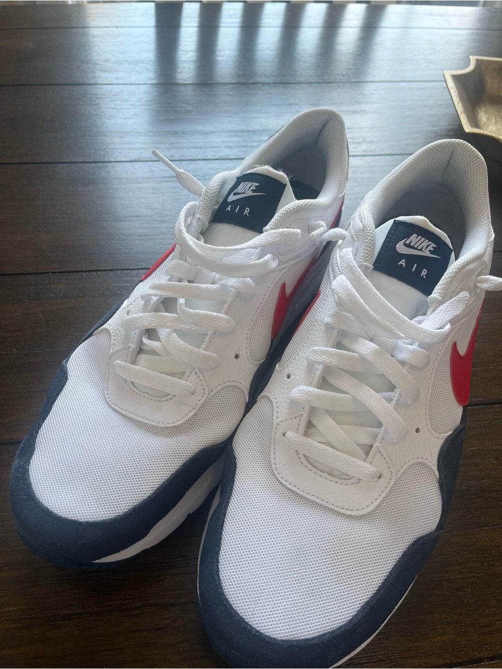 Nike Men’s White, Red & Black Low-Top Sneakers